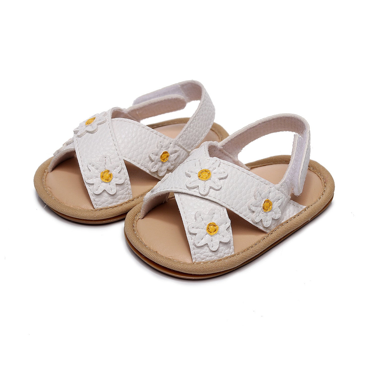 Girls' Sandals With Cross Strap Floral - Cindi Book