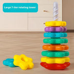 Rainbow Rotary Table Jenga Toy - Cindi Book