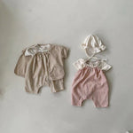 Summer Infant Thin Vertical Striped Suspender Jumpsuit - Cindi Book