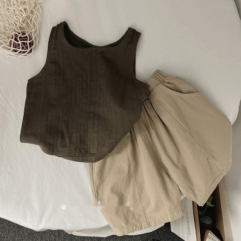 Tank Top Sleeveless T-Shirt Casual Outdoor Children's Clothing