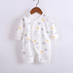 Baby's Cotton Long-sleeved Lace-up Butterfly Jumpsuit - Cindi Book
