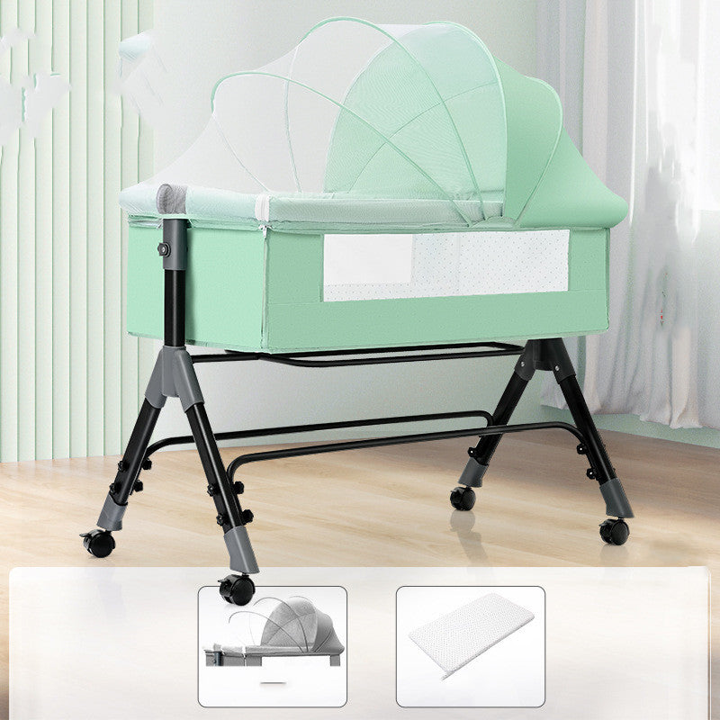 Baby Splicing Portable Multifunctional Mobile Folding Cradle Bed - Cindi Book