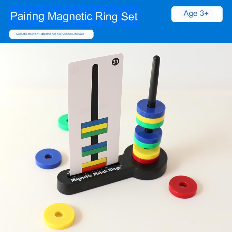 Children's Puzzle Colored Matching Magnetic Ring Toys - Cindi Book