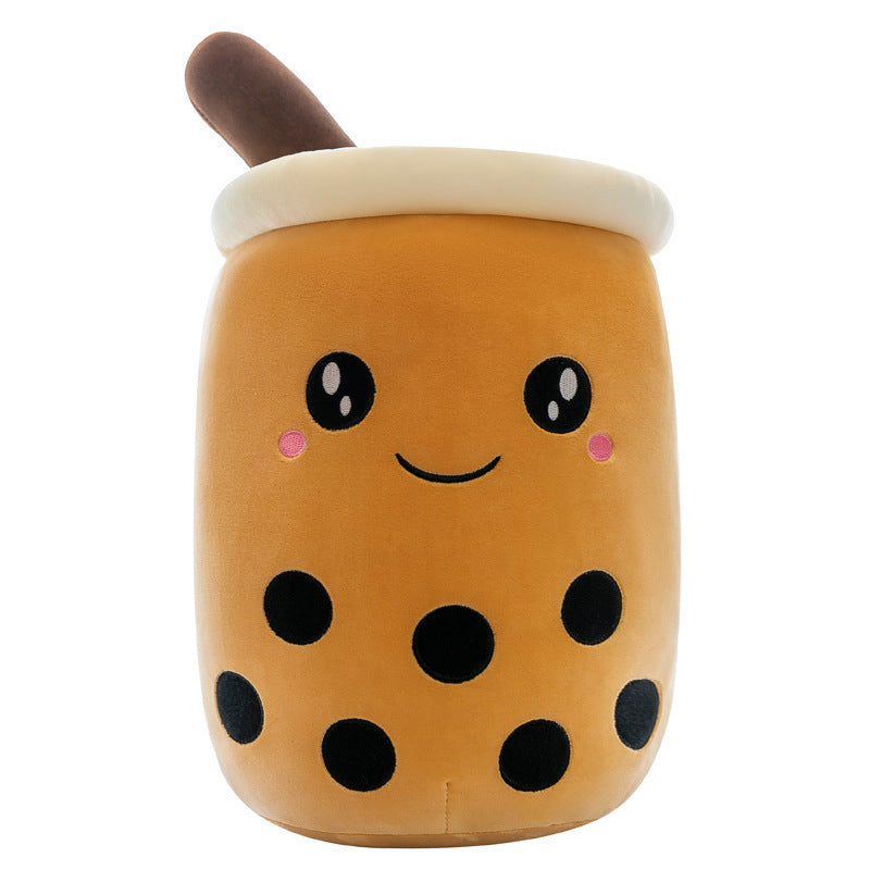 Fruit Milky Tea Cup Pillow Plush Toy Leather Phone Case - Cindi Book