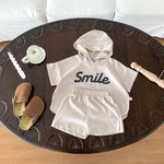 Letter Print Short-sleeve Shorts Suit - Cindi Book