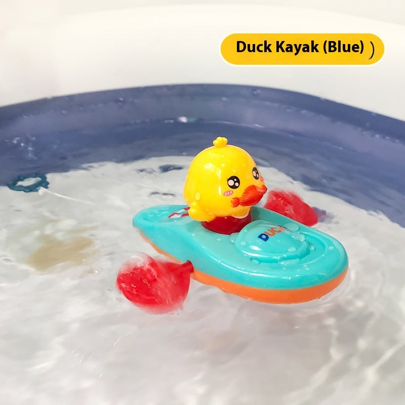 Baby Yellow Duck Playing In The Water Toy Kayaking - Cindi Book