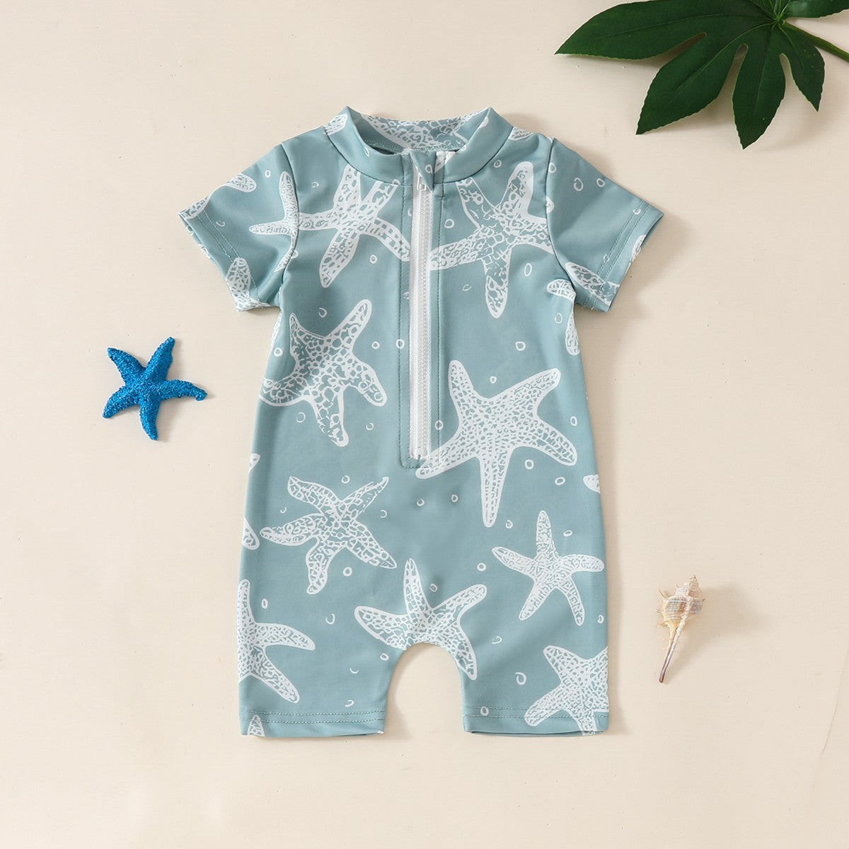 Boys Infant Summer Swimsuit Printed Jumpsuit