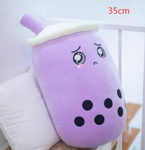 Cute Fruit Drink Plush Stuffed Soft Strawberry Milk Tea Plush Boba Tea Cup Toy Bubble Tea Pillow Cushion Kids Gift - Cindi Book