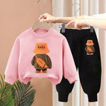 Boys Spring New Children's Autumn Leisure Sports Sweater Medium And Small Two-piece Suit Fashion - Cindi Book