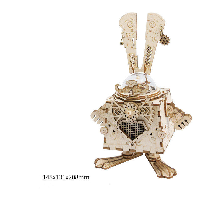 Robot Rabbit DIY Creative Gift 3D Wooden - Cindi Book