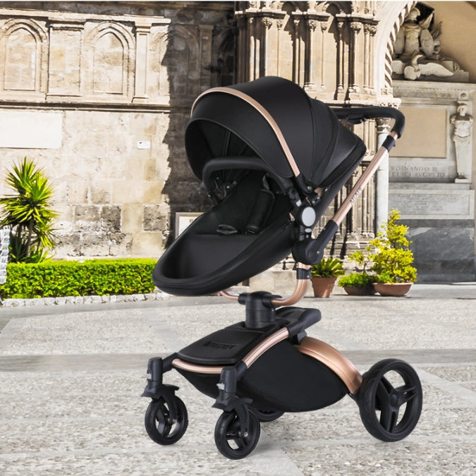 High Landscape Baby Stroller 360-degree Rotation 3-in-1 Basket Foldable - Cindi Book