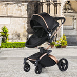 High Landscape Baby Stroller 360-degree Rotation 3-in-1 Basket Foldable - Cindi Book