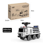 Children's Space Bus Fire Police Electric Toys Can Sit People - Cindi Book