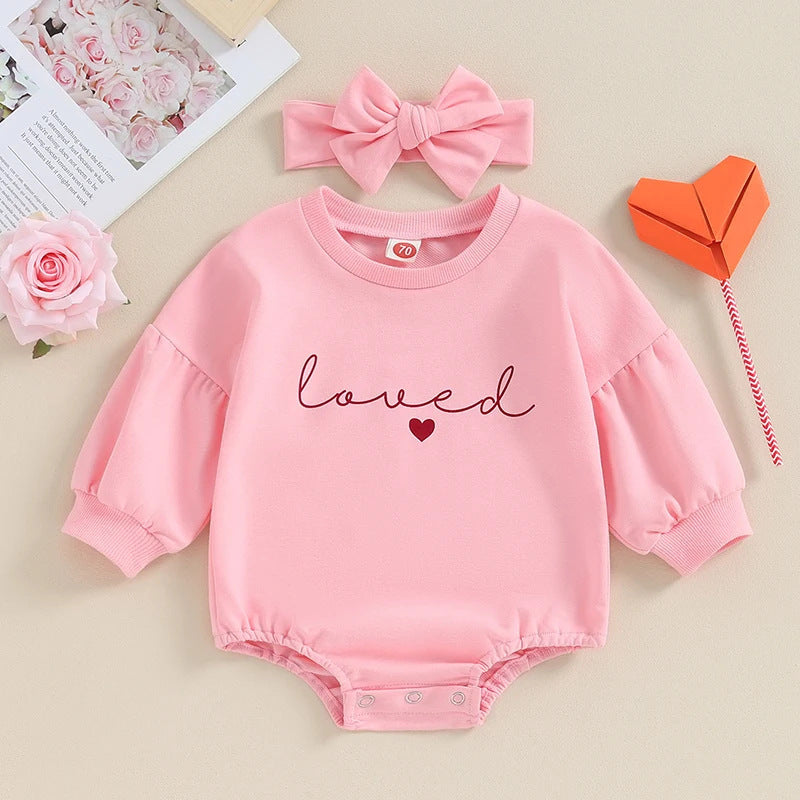 Children's Solid Color Romper Hair Band Set - Cindi Book