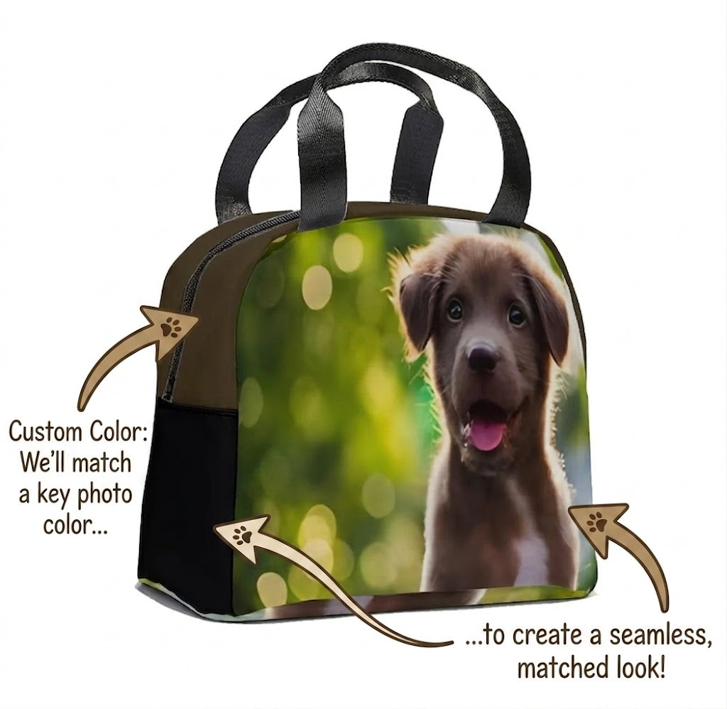 Personalized Photo Lunch Bag | Custom Printed Insulated Tote | Unique Gift for Work, School & Outdoors