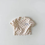 Dot Letter Crew Neck Short Sleeve Simple - Cindi Book