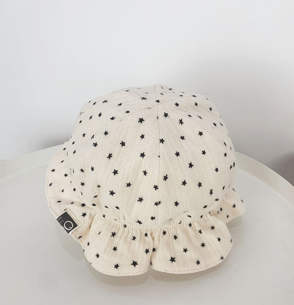 Baby Fisherman Double Polka Dot Baby Sun Hat - Cindi Book