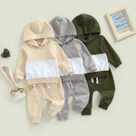 Boys Patchwork Hoodie Suit Fashion Casual - Cindi Book