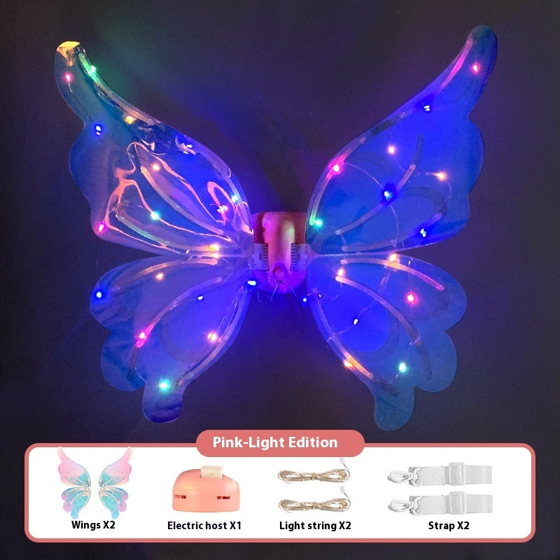 Light-emitting Children's Electric Butterfly Wings Back Decoration Angel Little Fairy Toy - Cindi Book