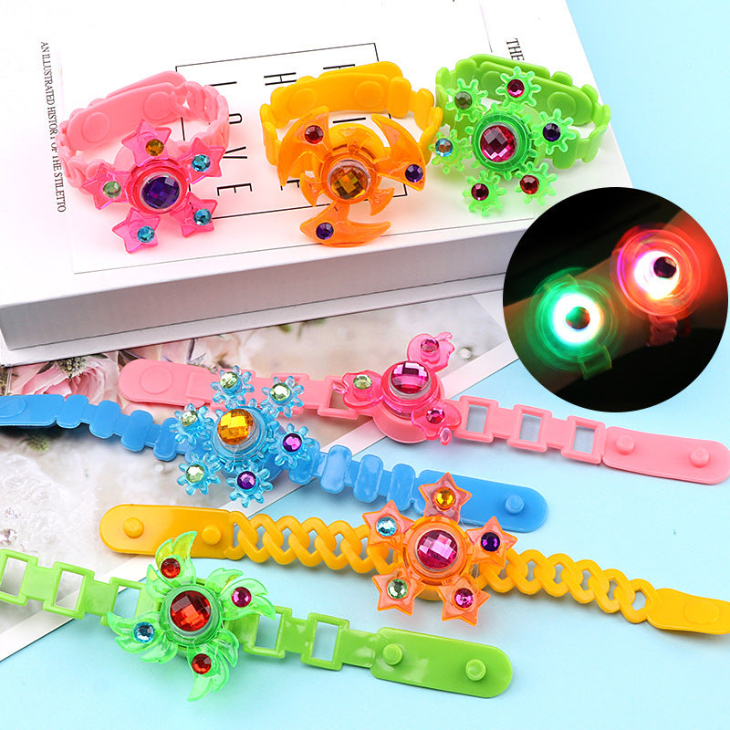 Luminous LED Light Fidget Spinner Hand Top Spinners Glow In Dark Light EDC Figet Spiner Finger Stress Relief Toys Kid's Bracelet - Cindi Book