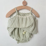 Striped Spaghetti Straps Shorts Suit Baby Girl Two-piece Suit Suit - Cindi Book