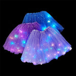 Magical & Luminous  LED Princess Halloween Tutu Skirt Sequins Shiny Skirt - Cindi Book