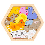 Children's Animal Fruit Creative Three-dimensional Puzzle Puzzle Educational Toys - Cindi Book