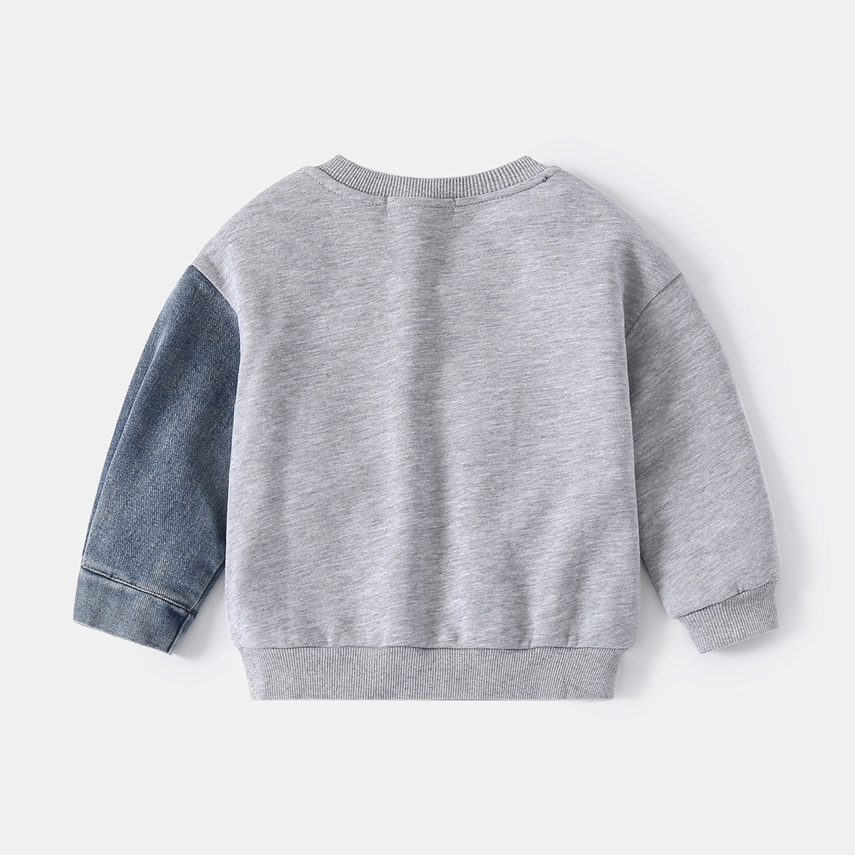 Boys' Denim Knitted Sleeve Loose Sweater - Cindi Book