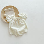 Bow Knot Baby Girl Puff Sleeve Romper - Cindi Book