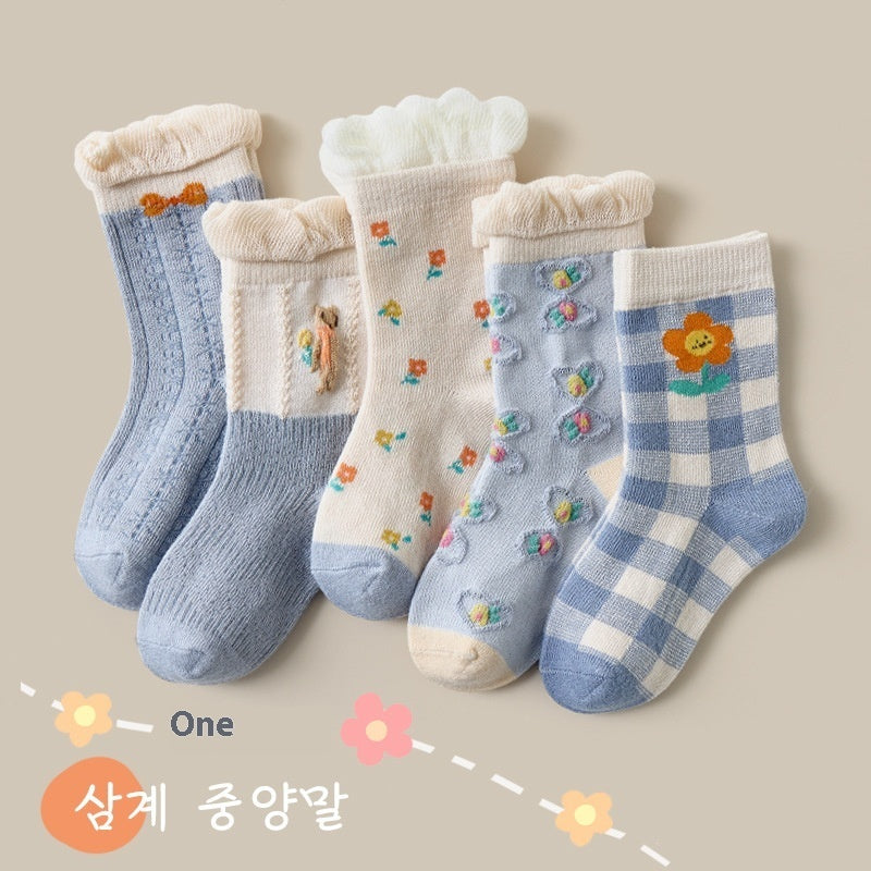 Autumn And Winter Cartoon Dinosaur Mid-calf Cotton Warm Sports Boys' Socks - Cindi Book