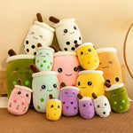 Fruit Milky Tea Cup Pillow Plush Toy Leather Phone Case - Cindi Book