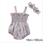 Infant Baby Girls 2Pcs Summer Outfits, Sleeveless Frill Smoc - Cindi Book