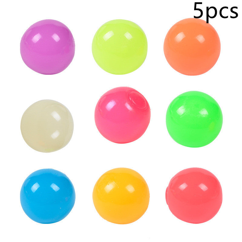 Luminous Sticky Ball Toys Sticky Wall Home Party Games Glow In The Dark Novelty Toys Decompression Squeeze Toy - Cindi Book