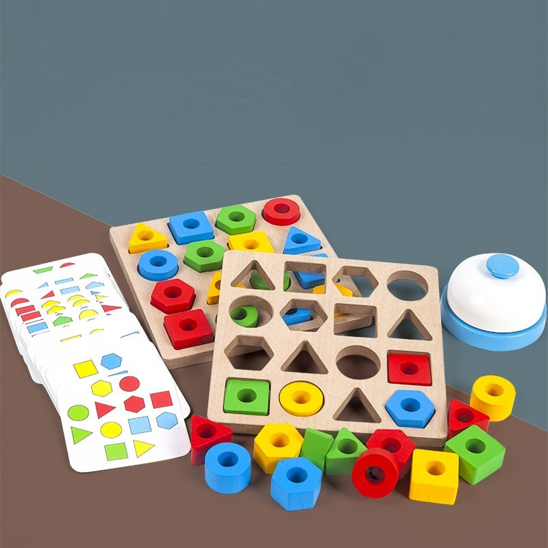 Geometric Pairing Blocks Leisure Board Game Toys - Cindi Book