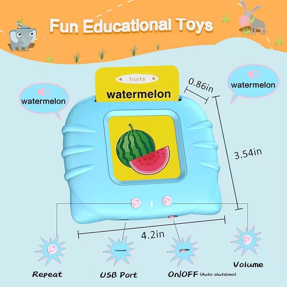 Children's Enlightening Early Education Smart Pure English Card - Cindi Book