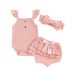 Girls' Sleeveless Jumpsuit Three-piece Suit - Cindi Book