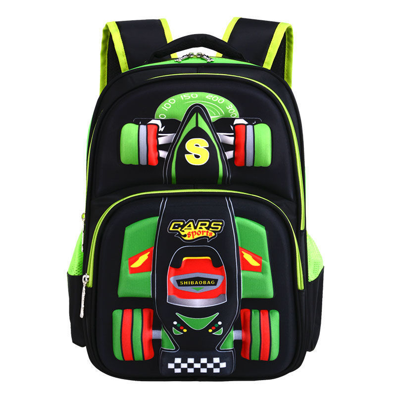 Three Dimensional Car Boys Primary School Trolley School Bag - Cindi Book