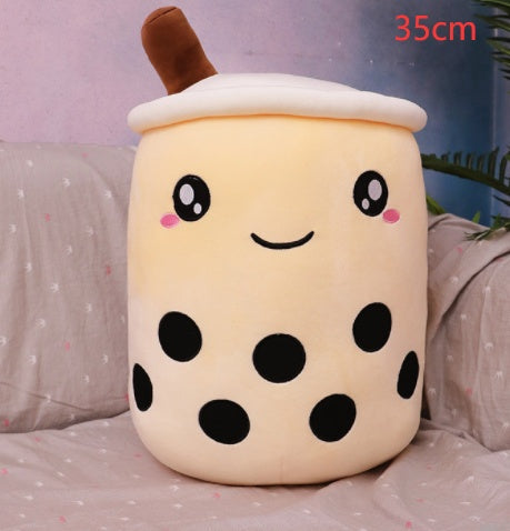 Cute Fruit Drink Plush Stuffed Soft Strawberry Milk Tea Plush Boba Tea Cup Toy Bubble Tea Pillow Cushion Kids Gift - Cindi Book