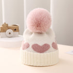 Baby Hat Double-layer Thickened Jacquard Heart - Cindi Book