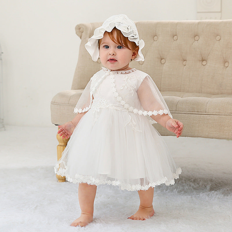 Baby Girl Children's One Year Old Full Moon Wedding Dress - Cindi Book