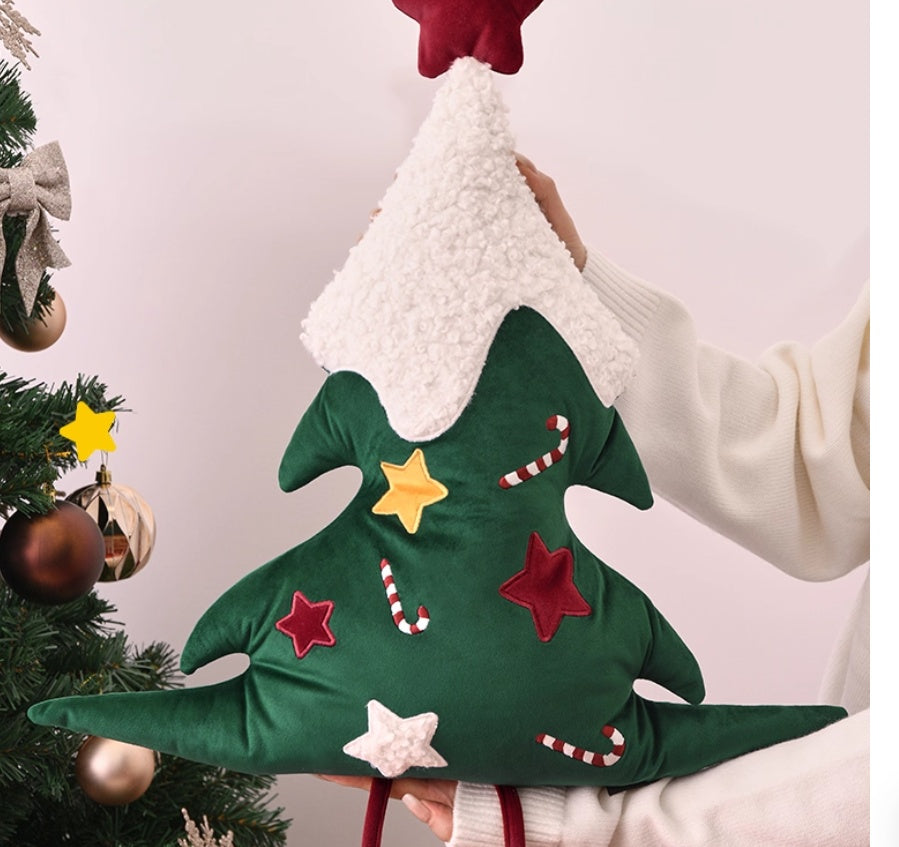 Christmas Tree Pillow Special-shaped Sofa Living Room Atmosphere New Year - Cindi Book