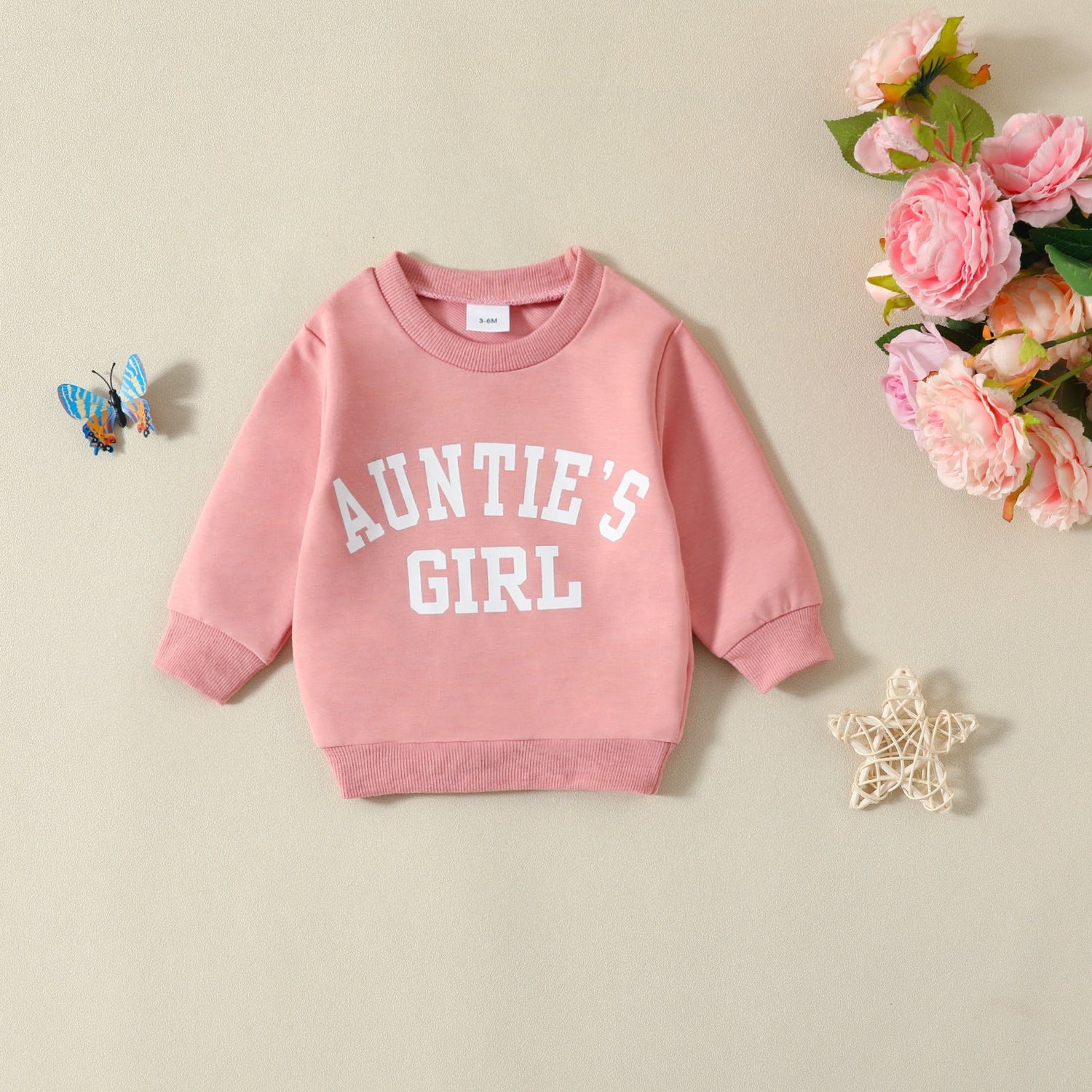 Girls Printed Solid Color Hoodie Trousers Casual Two-Piece Set