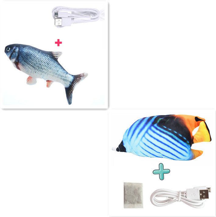 Electric Funny Cat Simulation Fish Beating Usb Jumping Cat Toy - Cindi Book