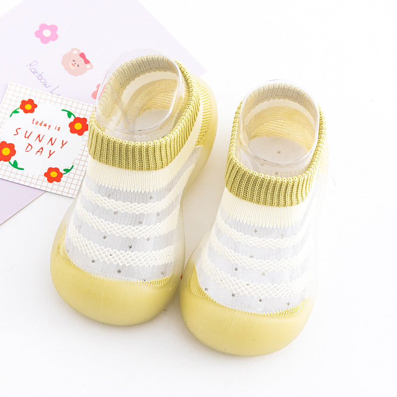 Baby Ice Silk Non-slip Socks Shoes Soft Bottom Breathable - Cindi Book