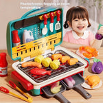 Simulation Mini Small Kitchen Play House Slicer Girls' Cooking Barbecue Toys - Cindi Book