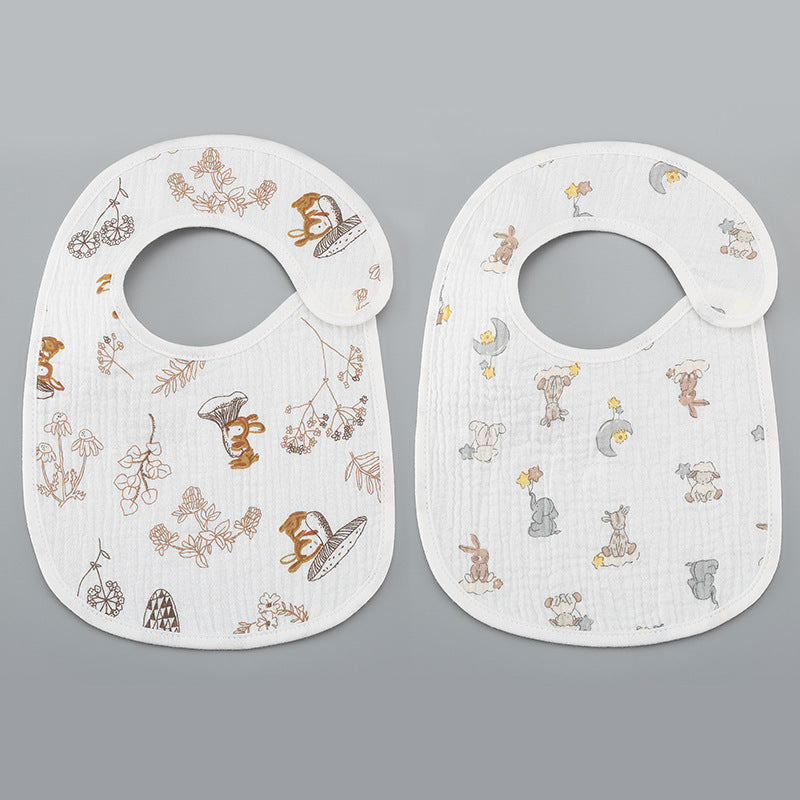 Thin Kids' Bib Pure Cotton Waterproof Gauze Saliva Towel - Cindi Book