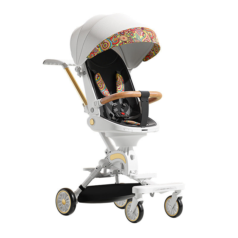 Can Sit And Lie Flat Two-way Folding Lightweight Shock-absorbing High-view Stroller - Cindi Book