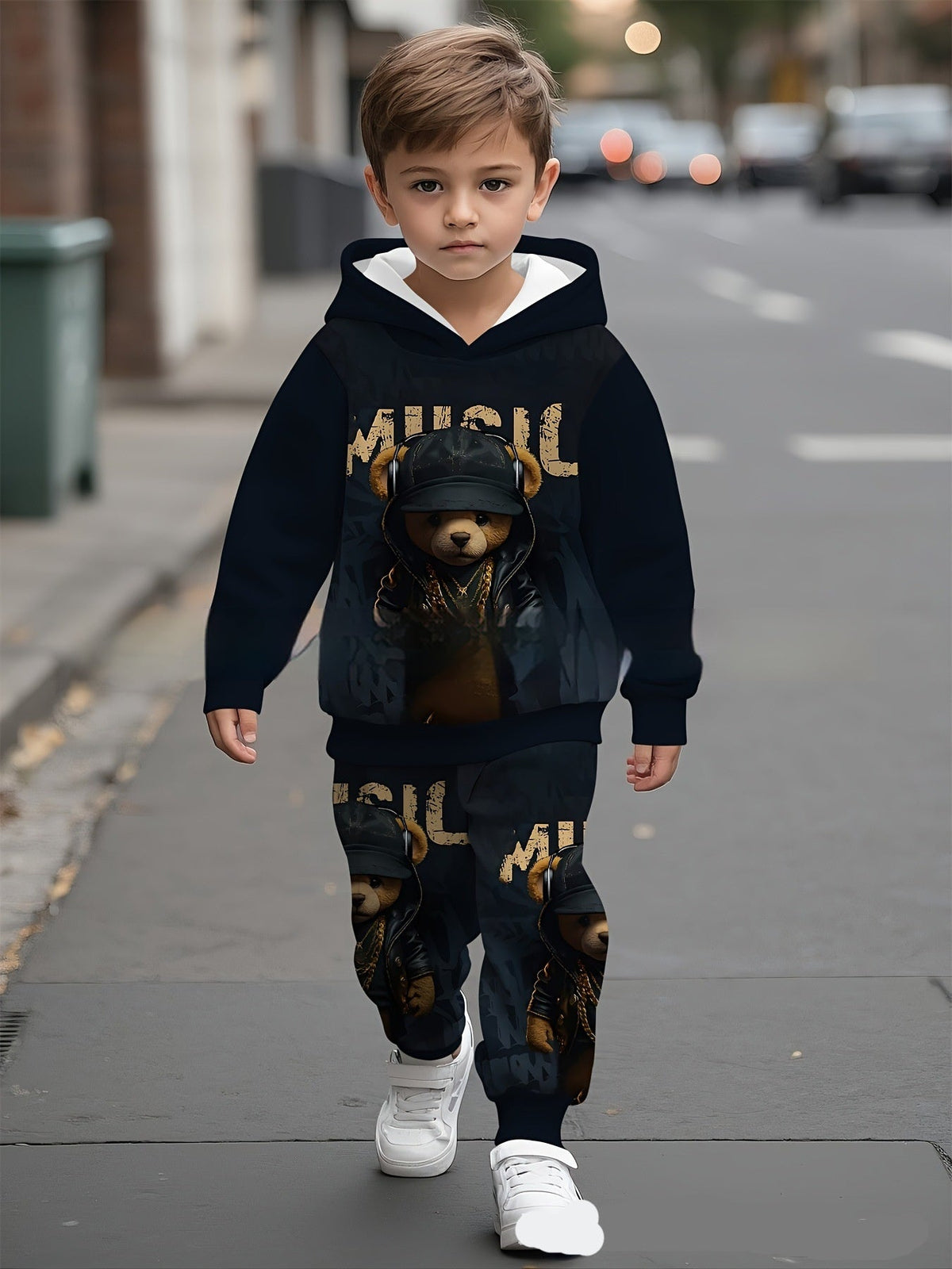 Trendy Cool Kids Casual Sports Hoodie Set - Cindi Book