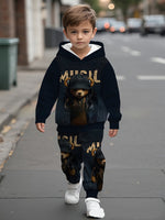 Trendy Cool Kids Casual Sports Hoodie Set - Cindi Book