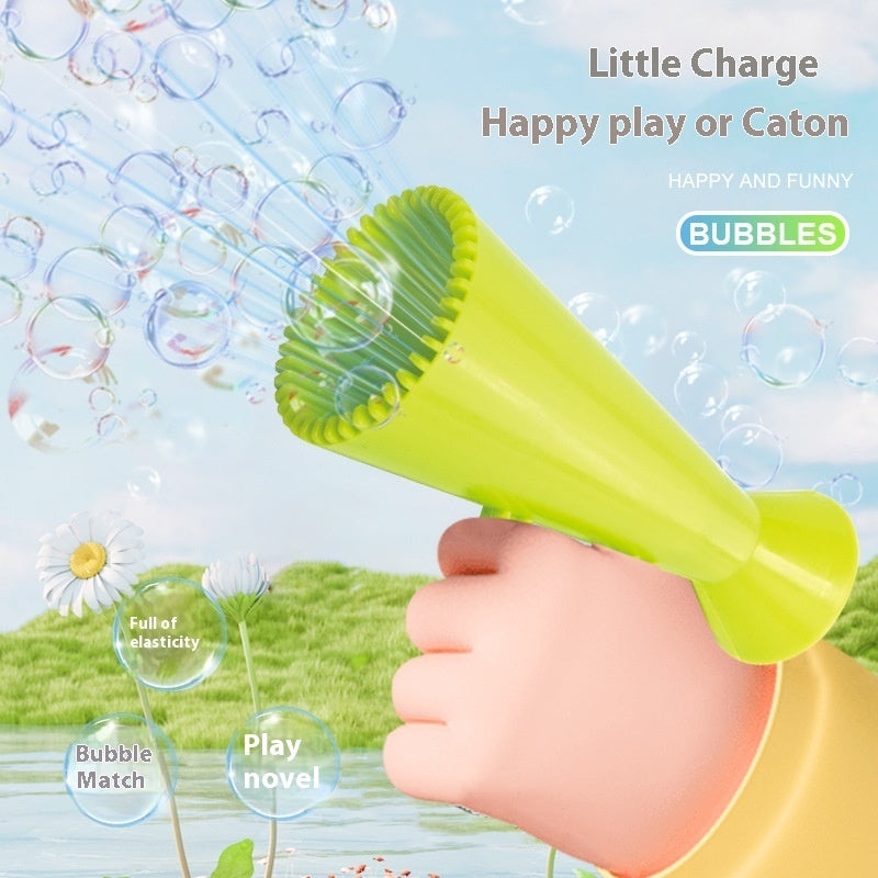 Children's Educational Parent-Kids Interactive Elastic Blowing Outdoor Bubble Racket